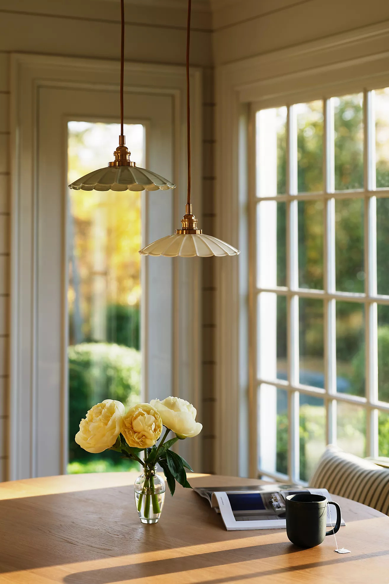 Greta Scalloped Metal Pendant Light | Anthropologie (US)