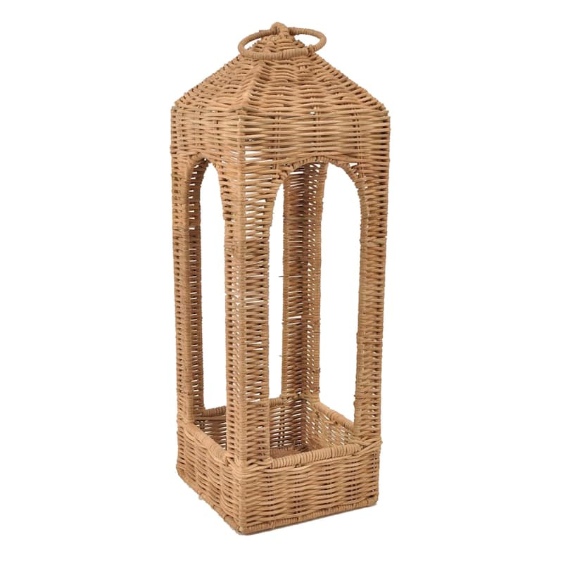 Natural Rattan Lantern, 19" | At Home