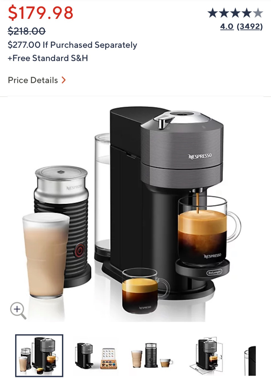 Best and most exciting our purchase!! The nespresso is on major sale on QVC originally almost $300 on sale for $179 plus 20% with code HOLIDAY20 for new members! Plus it comes with a $50 dollar nespresso gift card for pods!

Includes Vertuo Next Premium espresso maker, Aeroccino3 milk frother, removable used-capsule container, coffee welcome kit with 12 capsules, and $50 Nespresso voucher
Compatible with Nespresso Vertuo pods; 

#LTKHolidaySale #LTKGiftGuide #LTKCyberWeek