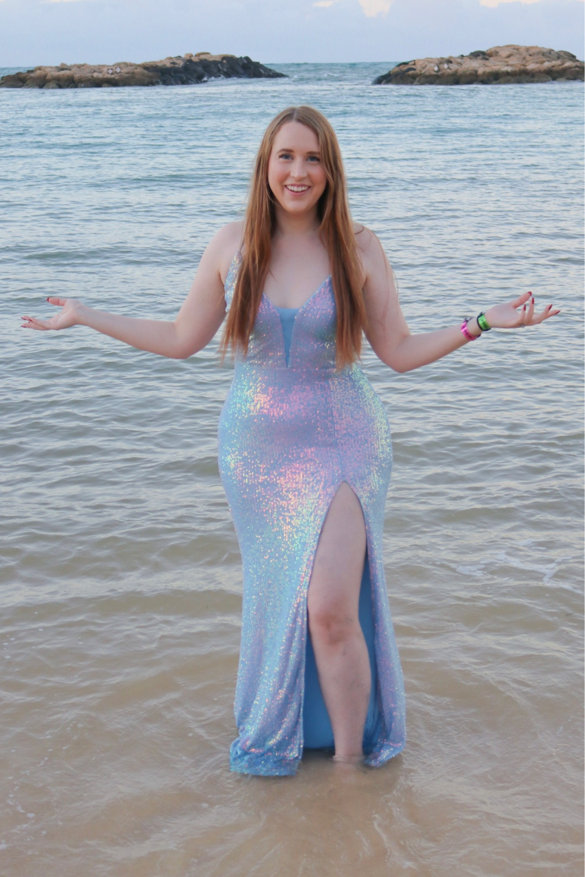 sparkly ariel blue dress Light Blue Sequin Mermaid Long Formal Dress – Ohmollydress
