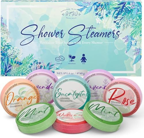 Shower Steamers Aromatherapy 8 Pack - Gifts for Women, Shower Bombs with Essential Oils, Self Car... | Amazon (US)