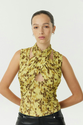 Wisteria Wrap Neck Tank Top | Wisteria | The DOM (Australia & New Zealand)