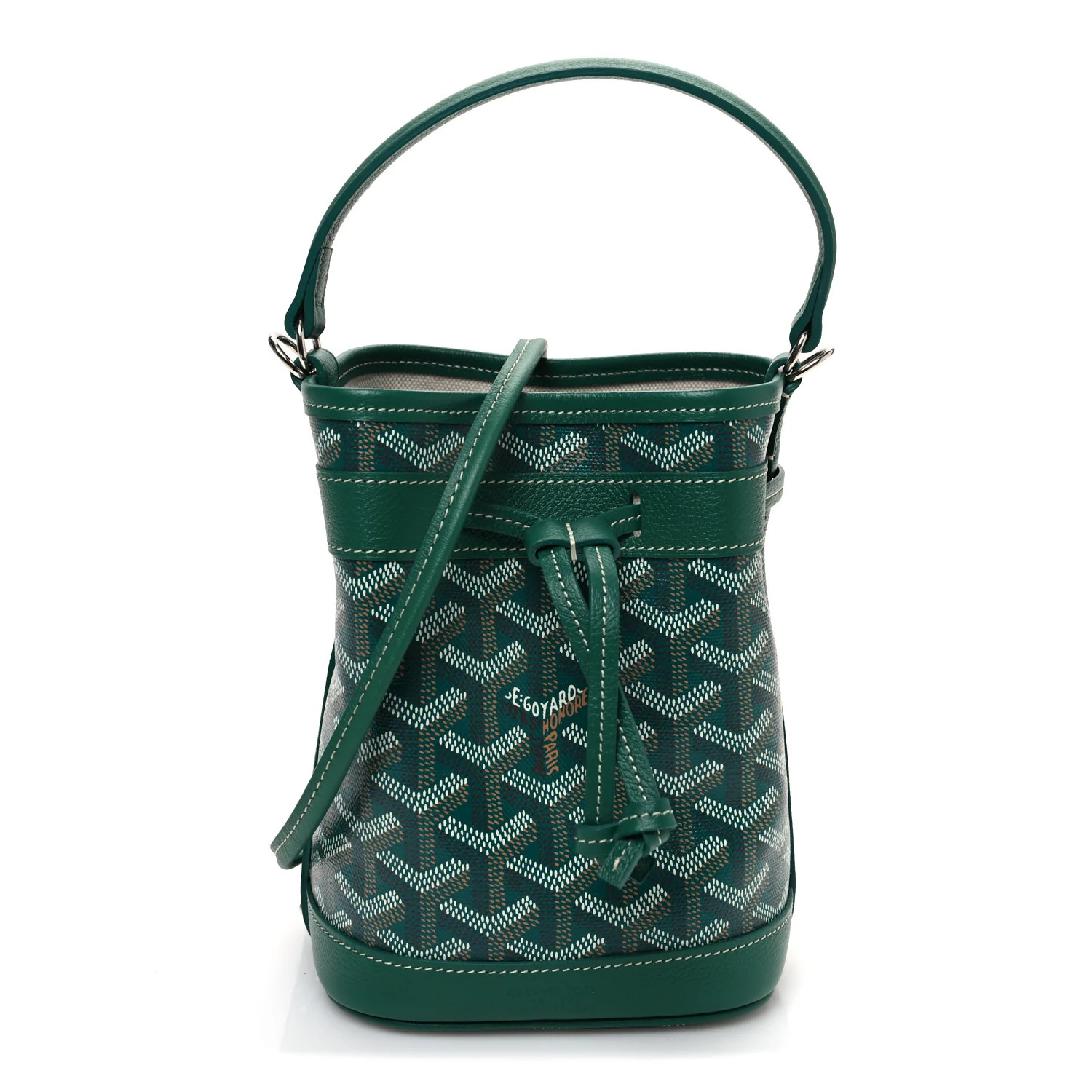 Goyard Goyardine Petit Flot Mini Bucket Bag Green 1721741 | FASHIONPHILE (US)