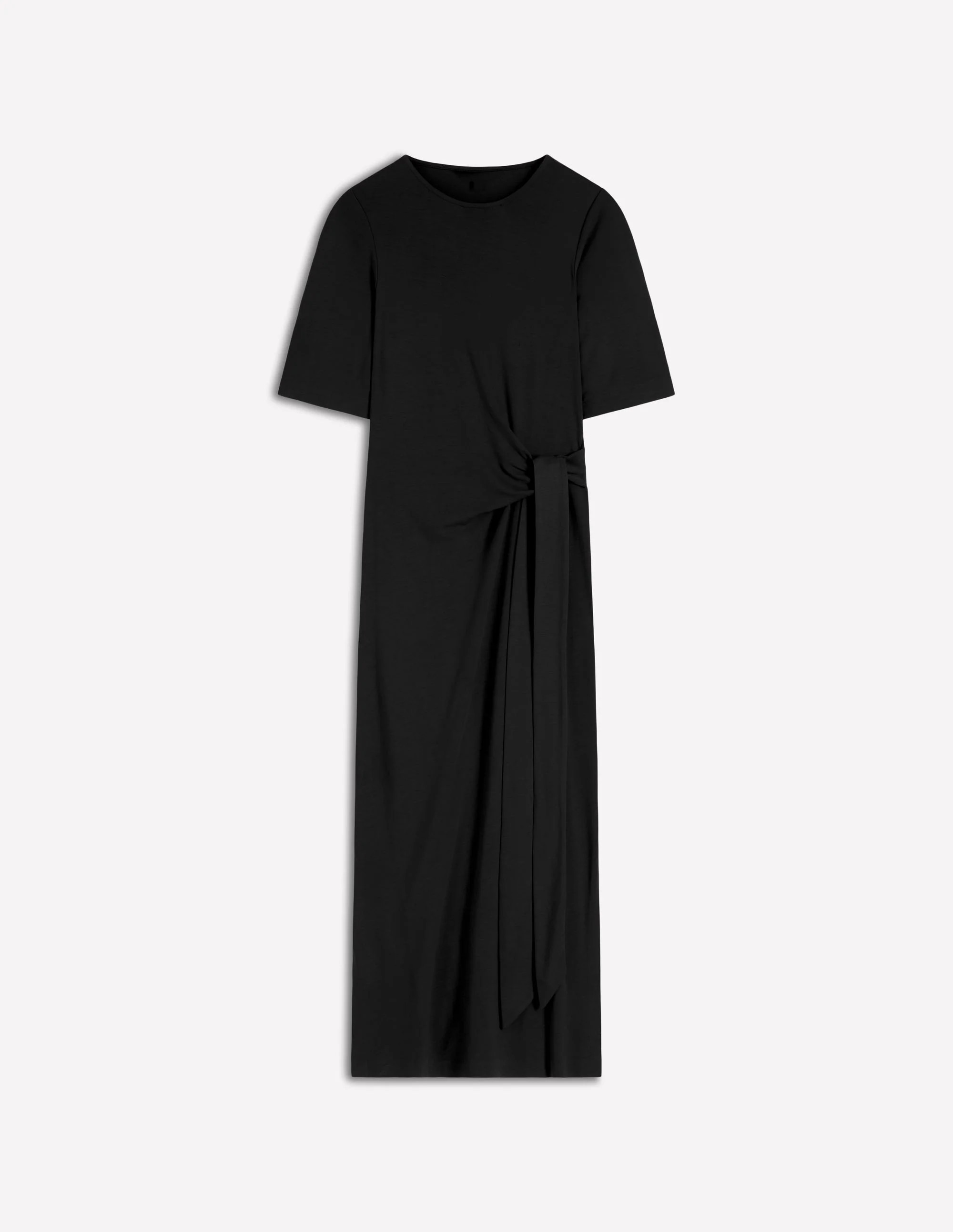 Zinnia Tie Jersey Midi Dress-Vibrant Pink | Boden UK