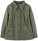 Simple Joys by Carter's Girls' Toddler Twill Button up Jacket, Olive Green, 5T | Amazon (US)
