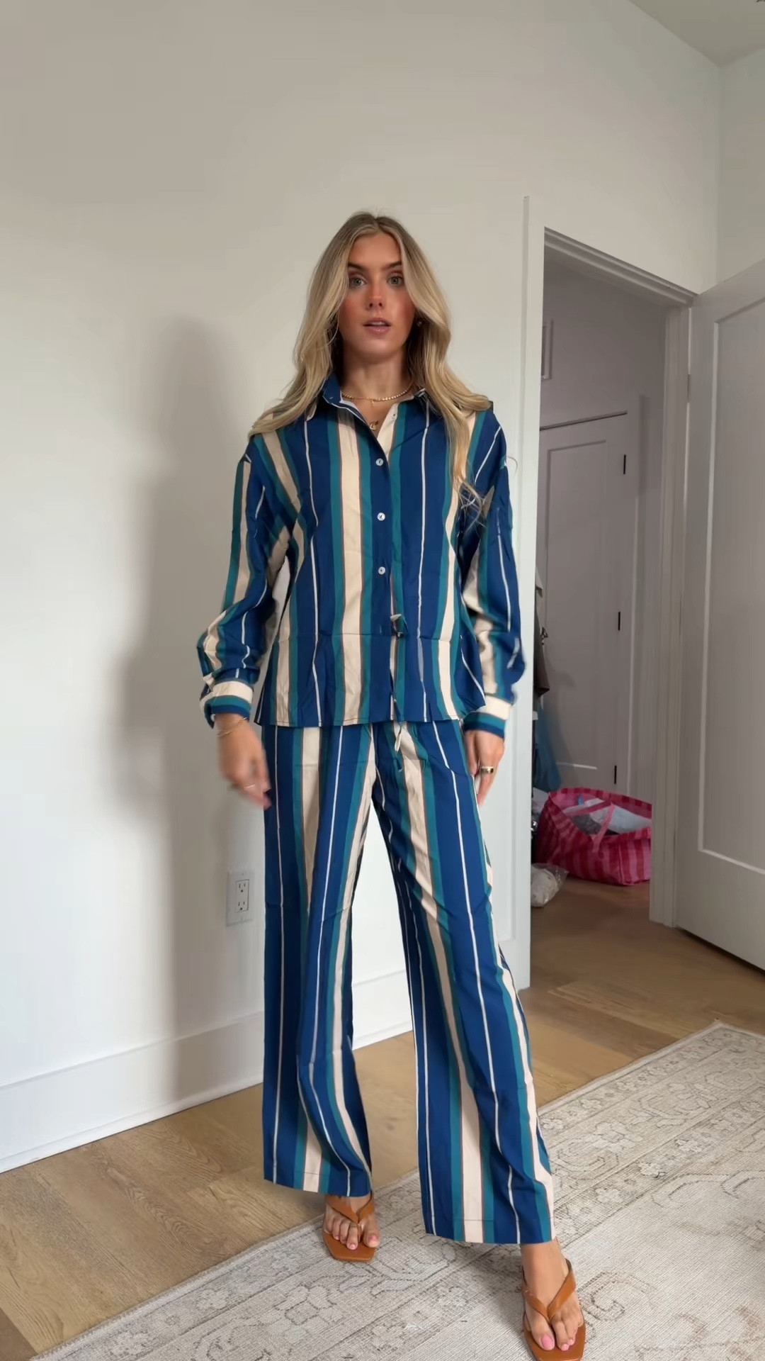 love the idea of a two piece matching set that almost has a pajama vibe but not, styled dressed up for like a date night outfit. This comes in so many different colors. It’s a fun pop of print. ￼🤭 5’4/s in my LTK

#founditonamazon #amazonfashion #amazonfashionfinds #amazonmatchingsets #amazontwopiecesets @Amazon Fashion