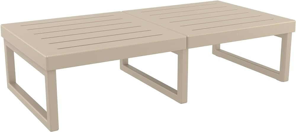Compamia Mykonos Rectangle Lounge Coffee Table in Taupe Finish | Amazon (US)
