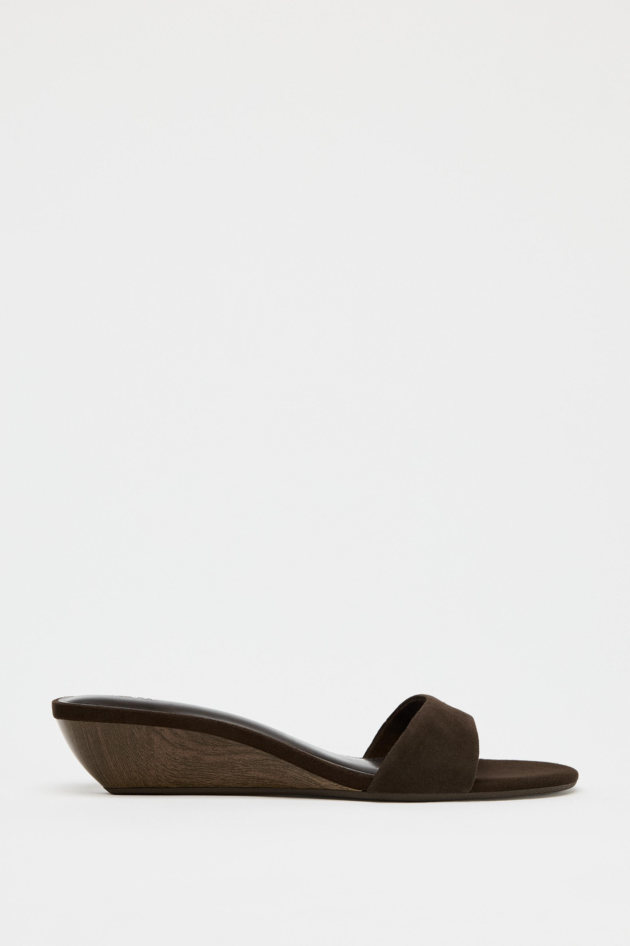 SUEDE WEDGE SANDALS | Zara US