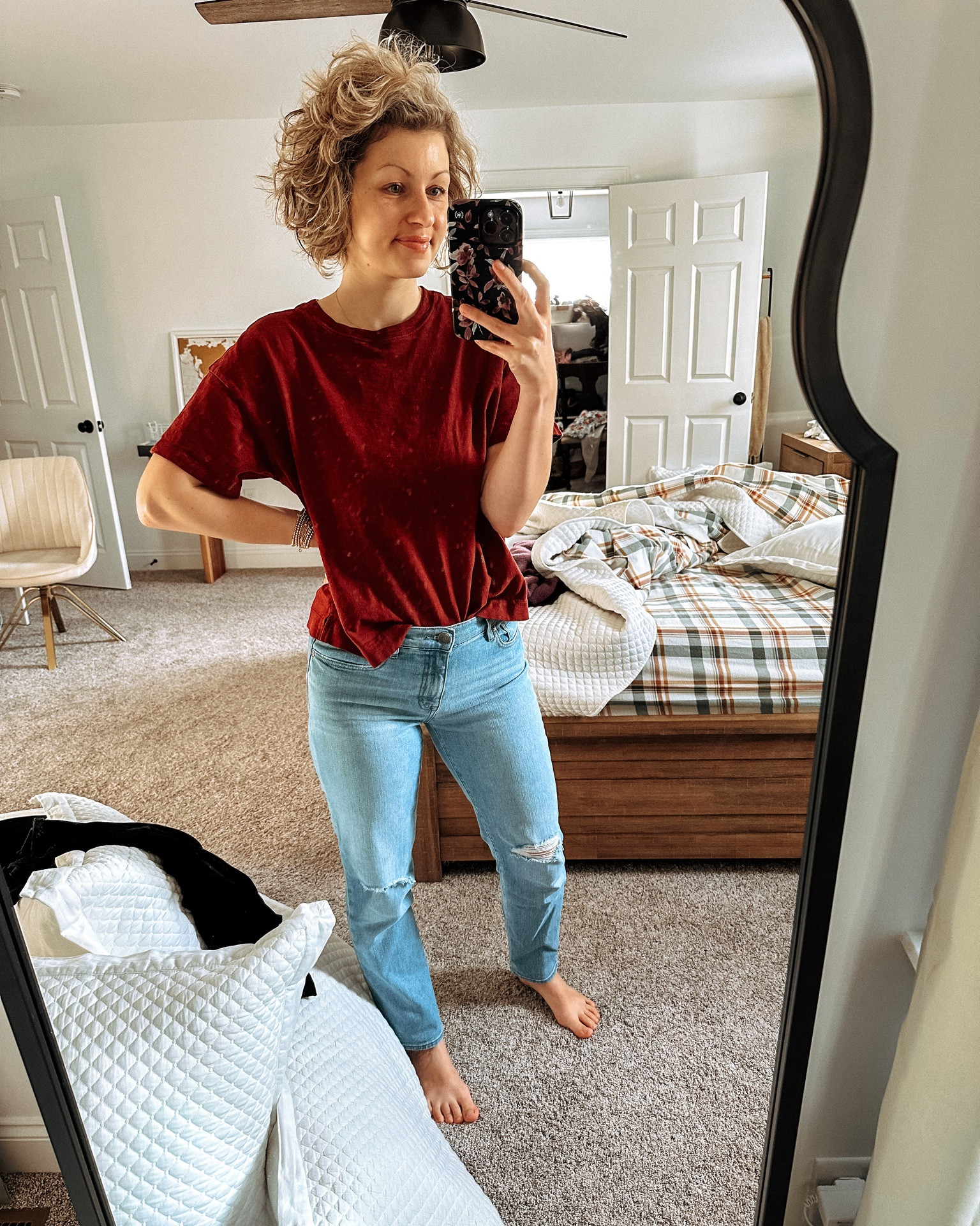 Girlfriend Jeans in Washed Black curated on LTK