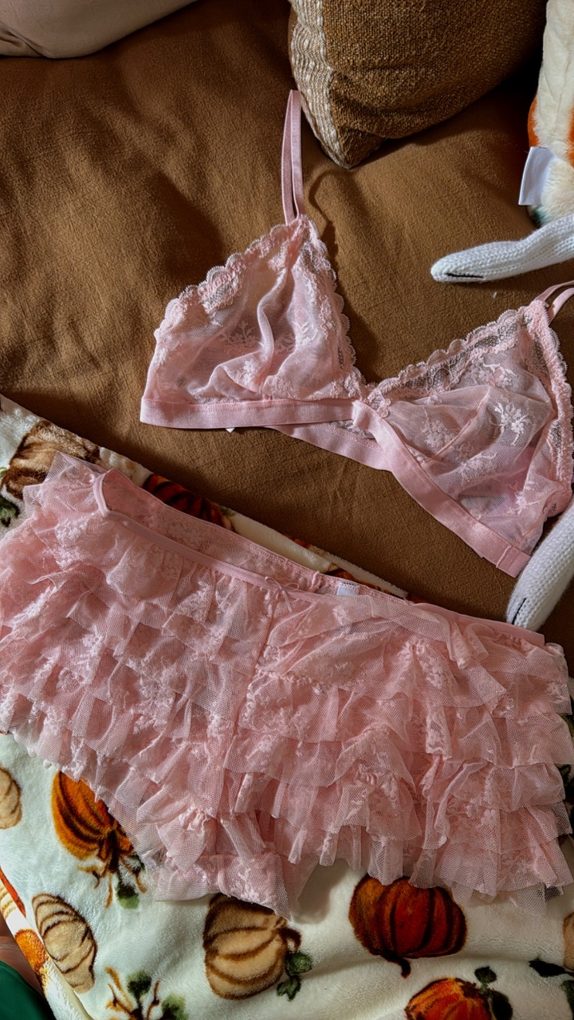 OBSESSED WITH THIS!! Pastel pink, Lacey set. Sold seperately at target!! Sooo cute! Vintage inspired bloomer shorts. Lace bra. NO underwire 🙌🏼 also comes in black 

#LTKFindsUnder50 #LTKStyleTip #LTKSaleAlert