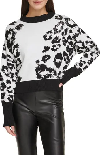 Sequin Animal Print Long Sleeve Sweater | Nordstrom