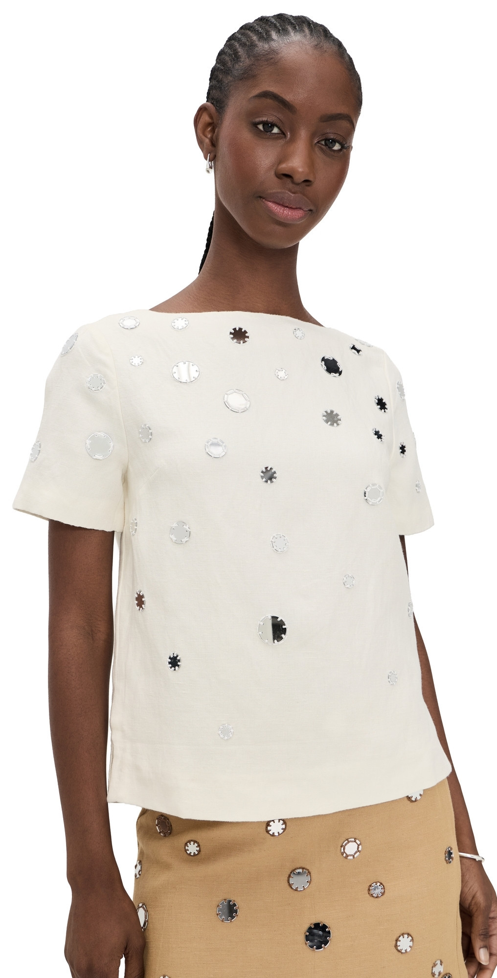 Tanya Taylor Eden Top Cream L | Shopbop