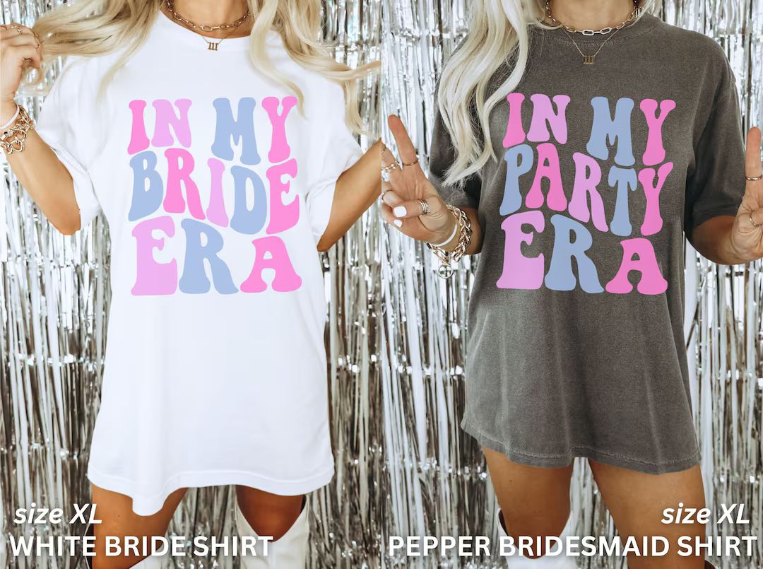 Retro Bachelorette Shirts, Funny Bachelorette, in My Bride Era, Eras Tour Bachelorette Shirts, Ba... | Etsy (US)