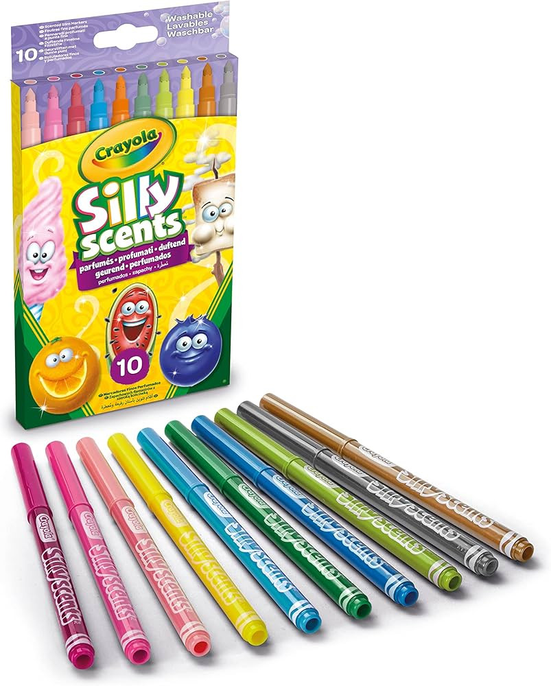 Crayola Silly Scents Washable Scented Markers, 10 Count, Gift for Kids | Amazon (US)