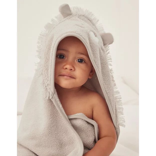 Organic Cotton Lion Hooded Towel | The White Company UK & ROW