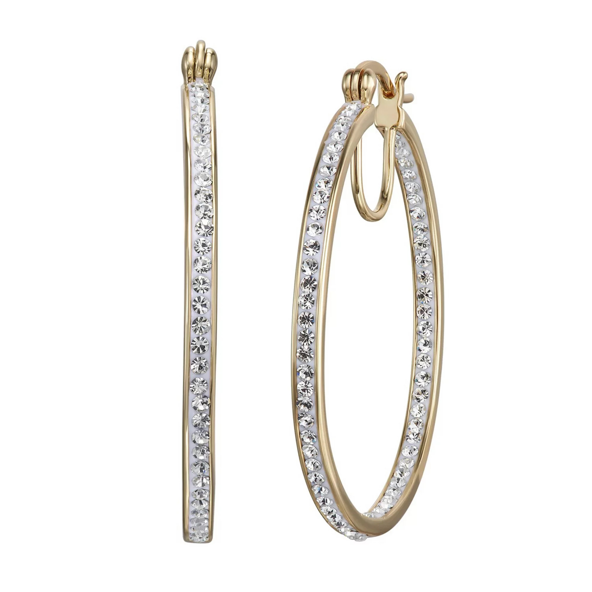 Chrystina Crystal 38mm Hoop Earrings | Kohl's