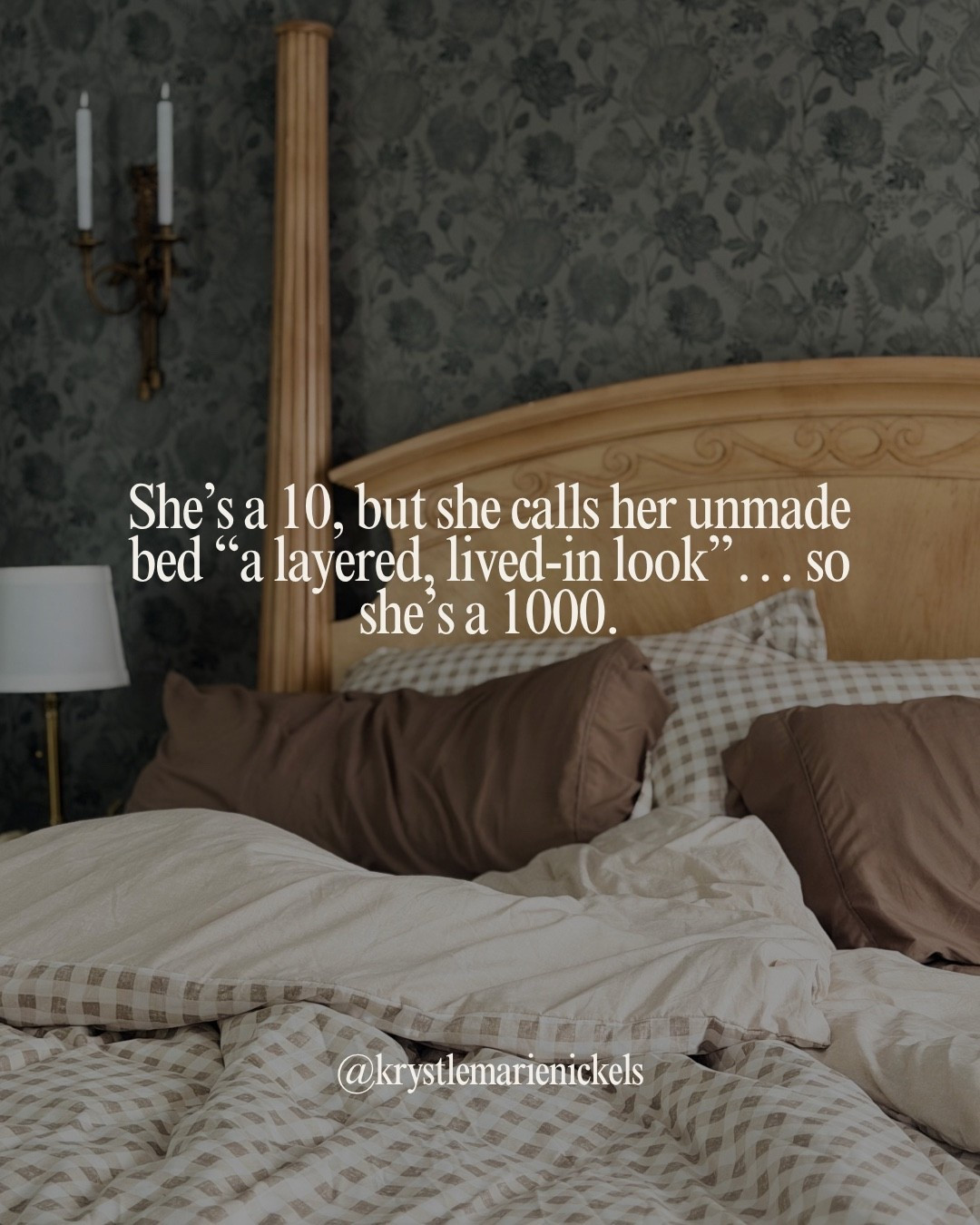I mean... with bedding this cozy... 😉
