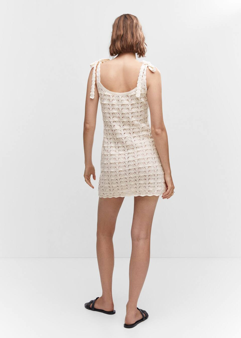 Crochet dress with ties | MANGO (US)