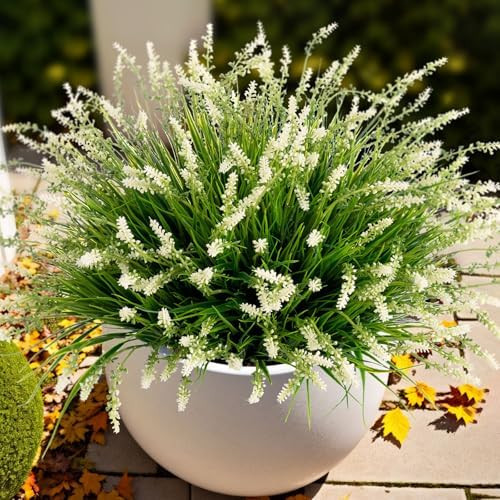 Ammyoo Artificial Faux Plants Flowers for Outdoor Decorations, Fake Monkey Grass for Outside Porc... | Amazon (US)