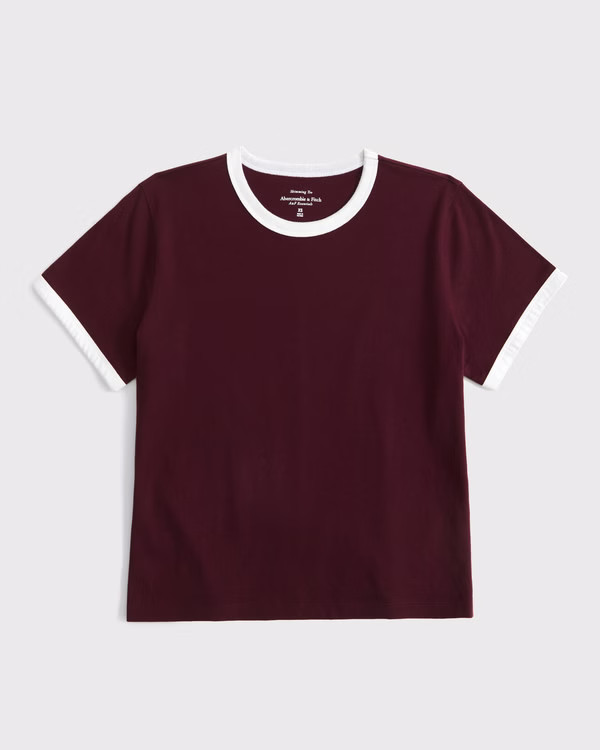 Women's Essential Polished Body-Skimming Tee | Women's Tops | Abercrombie.com | Abercrombie & Fitch (US)