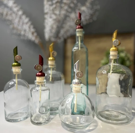 Apothecary Clear Glass Bottles With Weighted Pour Spouts  | Etsy | Etsy (US)