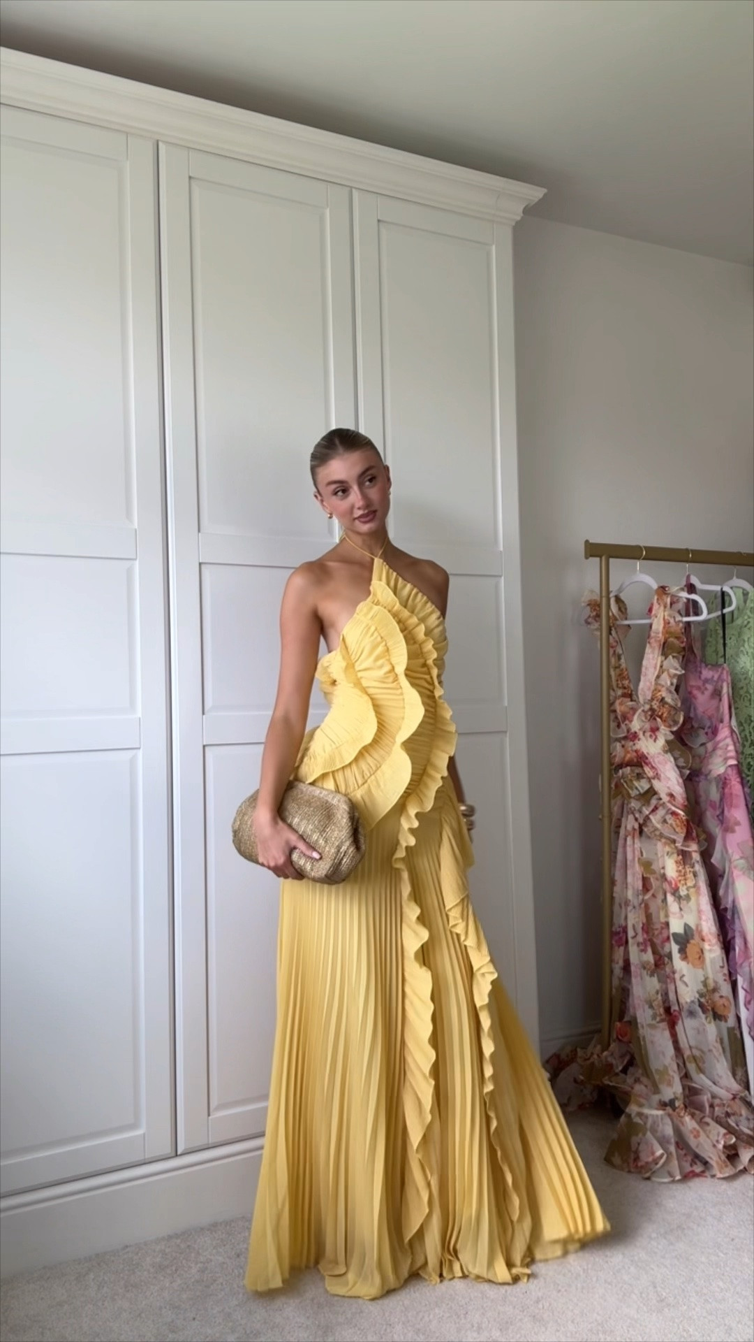 Wedding guest dress under £60!! 

I’m wearing UK 6 for reference 

Wedding guest dress, yellow dress, maxi dress