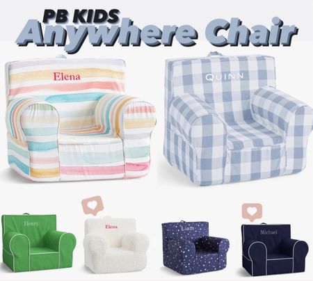 The Pottery Barn Kids Anywhere Chair is a fan favorite in our house 💙 \\ so I just bought my nephew one for his 1st birthday!! 

#LTKhome #LTKfamily #LTKkids