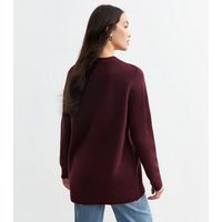 Burgundy Crew Neck Knit Jumper New Look | New Look (UK)