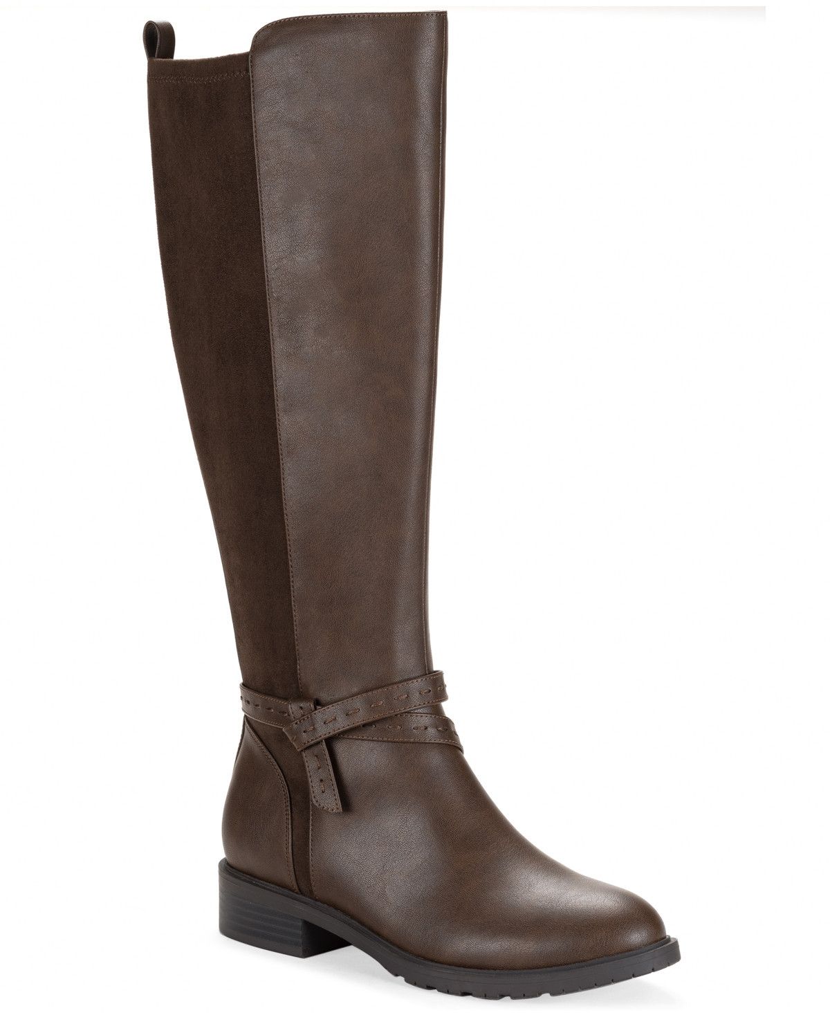 Style & Co Women's Verityy Block Heel Boots, Macy's Exclusive - Dark Roast | Macy's