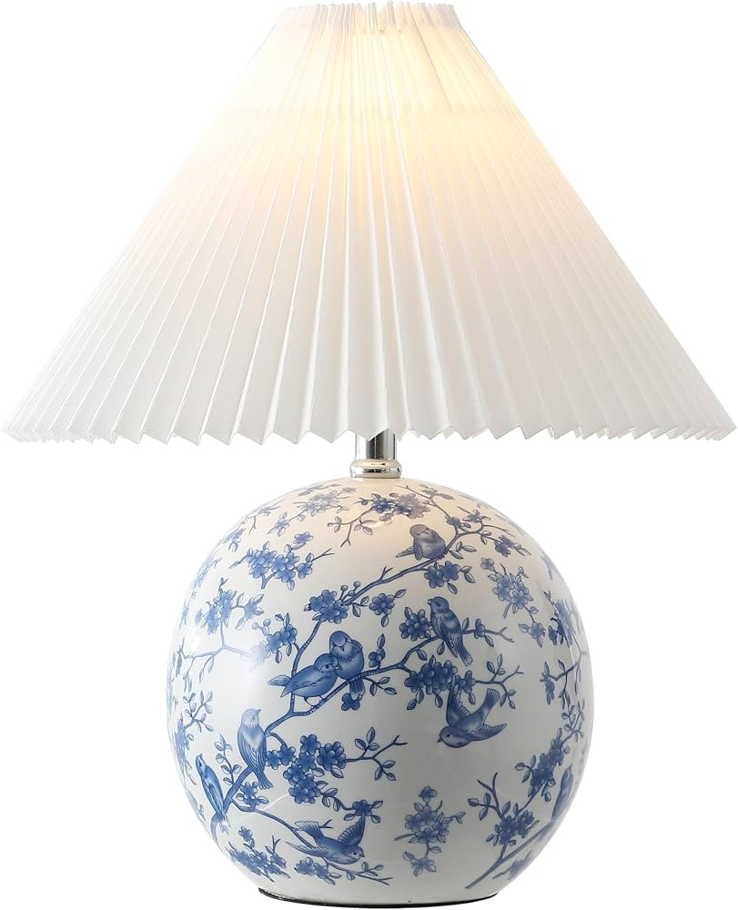 JONATHAN Y 19.5" White/Blue Shishen Chinoiserie Ceramic Table Lamp, Traditional Hand-Painted Flor... | Amazon (US)