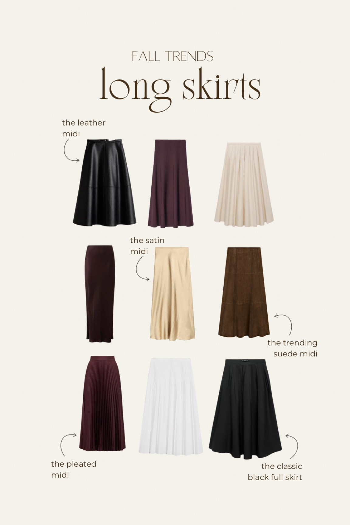 fall trends series: long skirts 🐚

shop your fave long skirts from gorgeous pleated ones to satin and suede numbers 💫 

long skirts | maxi skirts | full skirts | fall trends | f/w trends | what to wear | fall style

#LTKSeasonal #LTKStyleTip #LTKFindsUnder100