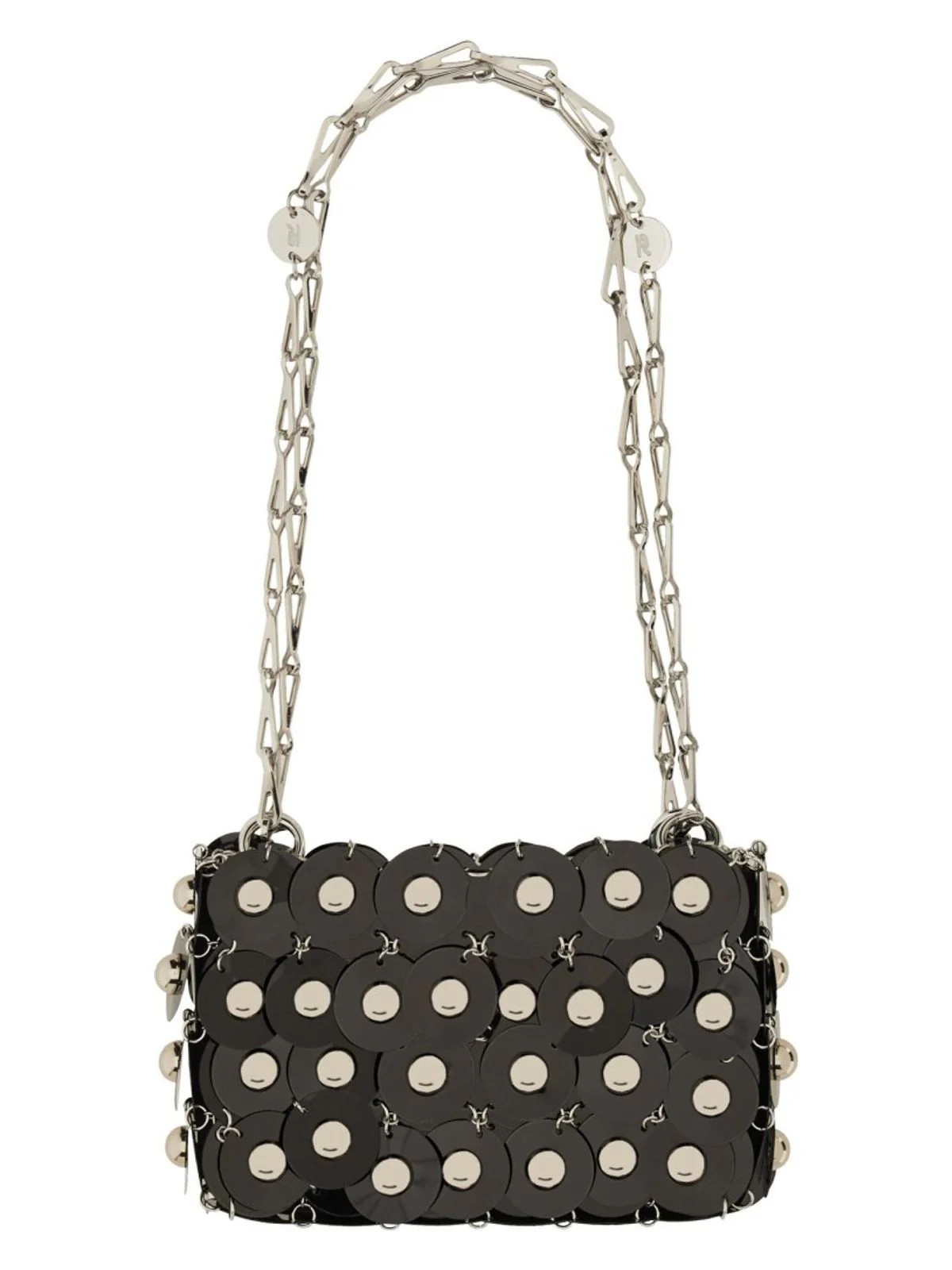 Rabanne Women's Sparkle Shoulder Bag in Black | Size UNI | 25PSS0137PLX154 Color M004 | LOZURI