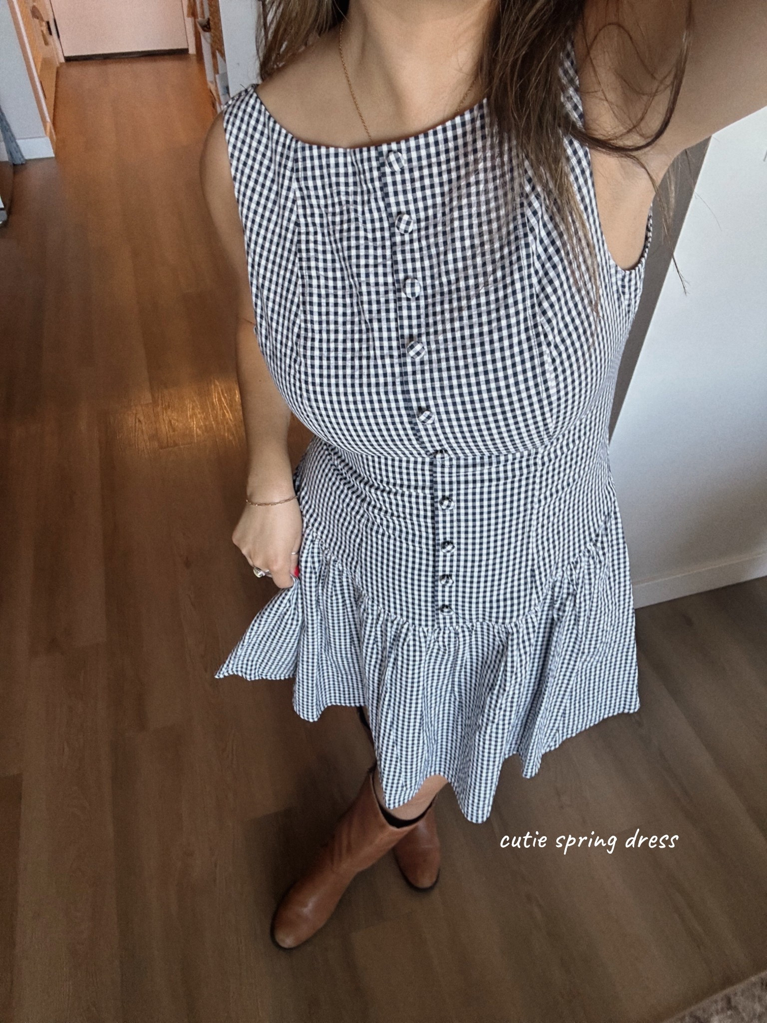 this dress is so flattering. wearing a size small but could size up to a medium. 

#LTKPetite #LTKSaleAlert #LTKFindsUnder50