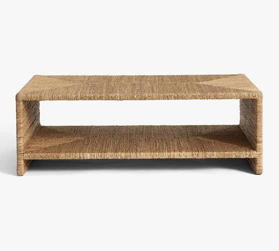 Malibu Rectangular Woven Coffee Table (48") | Pottery Barn (US)