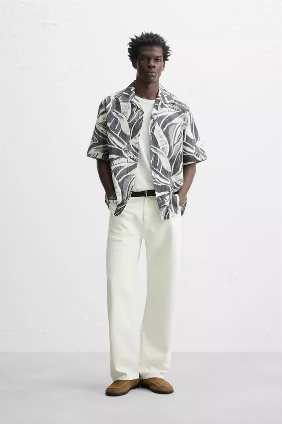 SEERSUCKER PRINT SHIRT | Zara US