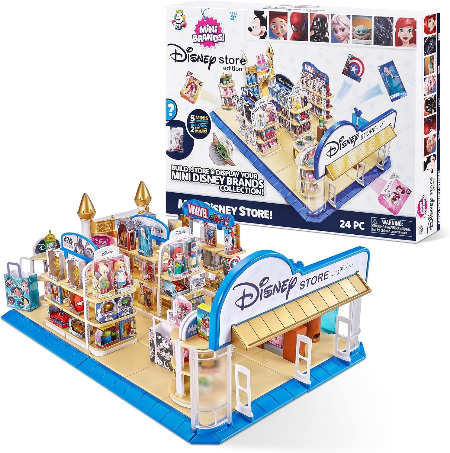 5 Surprise Mini Brands Disney Toy Store Playset by Zuru - Disney Toy Store Includes 5 Exclusive M... | Amazon (US)