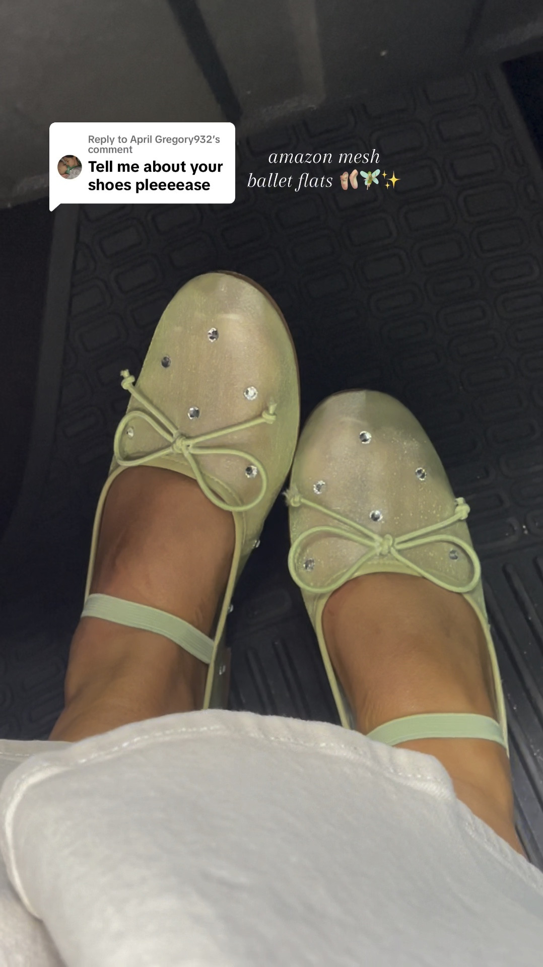 Amazon Green Mesh Ballet Flats with Diamonds 🩰🧚🏻✨

#LTKShoeCrush #LTKVideo #LTKStyleTip