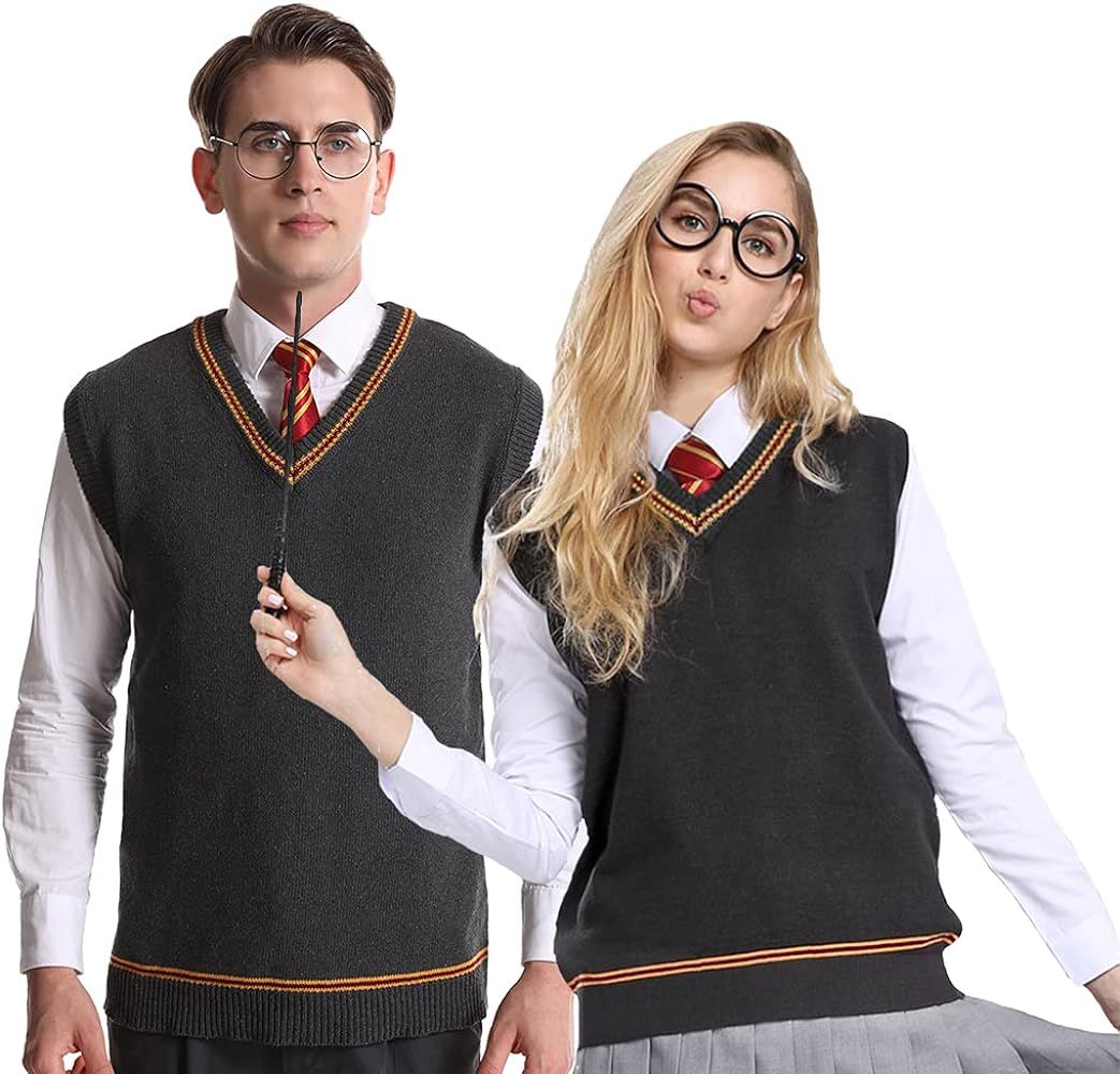 Laahoem Unisex Cosplay Costumes Sweater Vest Mens Womens Fall and Winter Waistcoat | Amazon (US)