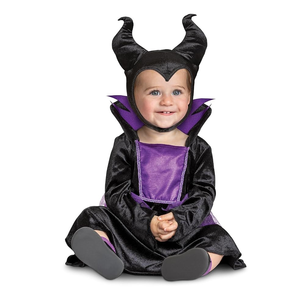 Disguise Infant Maleficent Infant Costume, Official Disney Baby Costume Outfit for Halloween With... | Amazon (US)