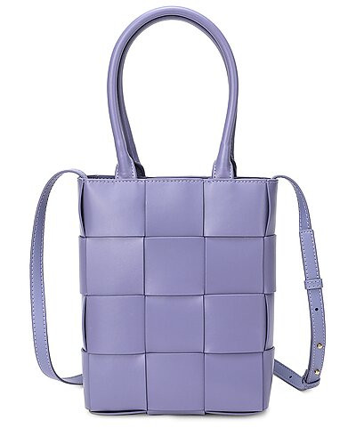 Woven Leather Top Handle Shoulder Bag | Gilt