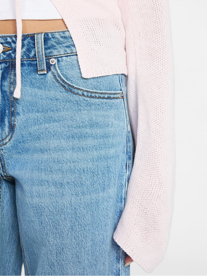 No Boundaries Mid Rise Baggy Jeans, 29", 31", 33" Inseams, Women'sand Women's Plus Sizes 00-24W | Walmart (US)
