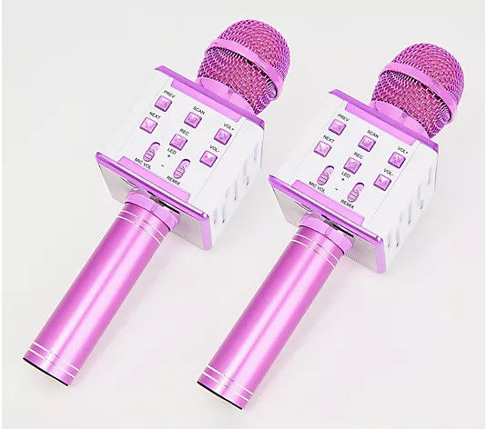 Perfect Pitch S/2 Wireless Karaoke Microphones and Recorder | QVC