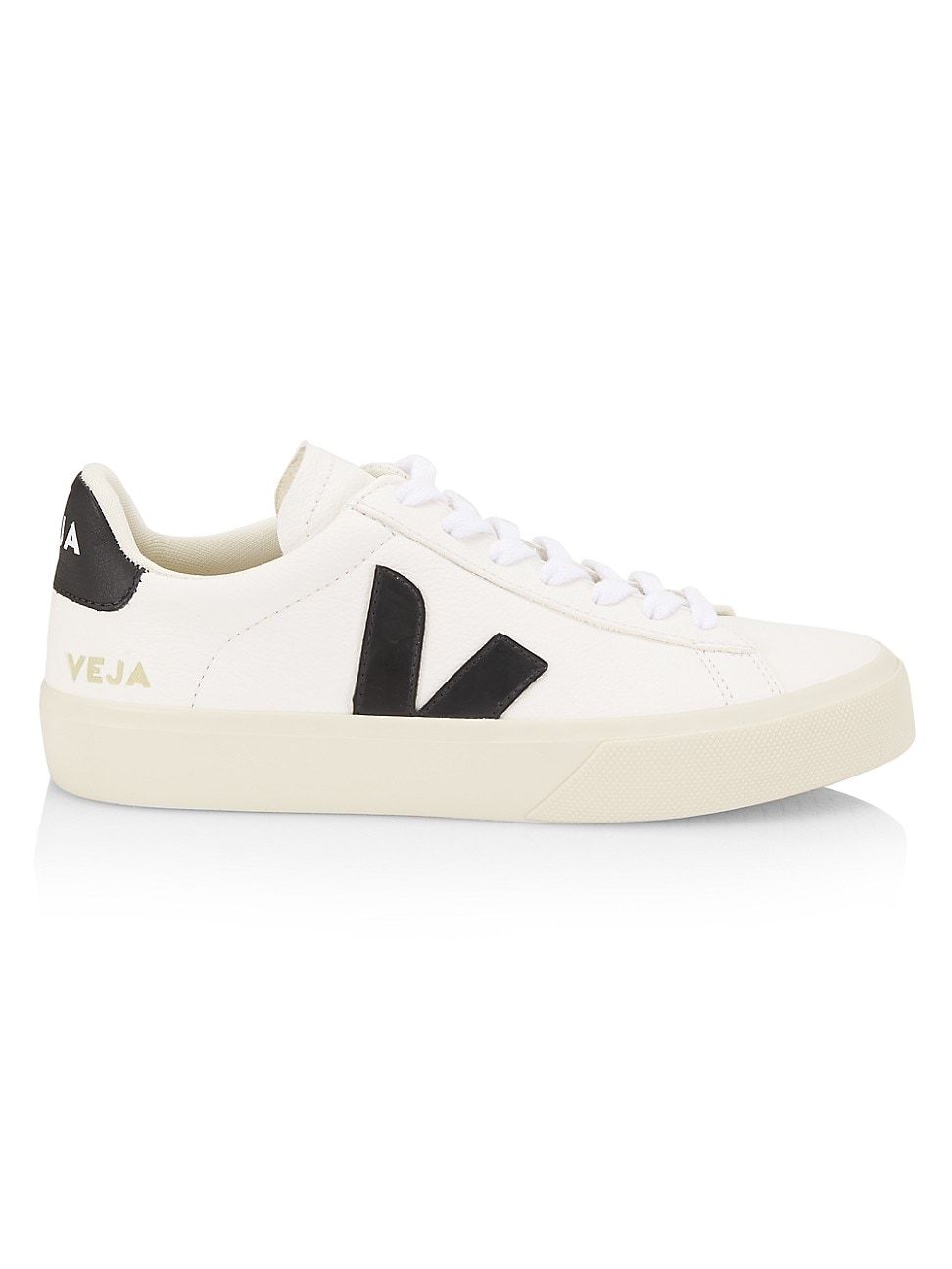 Women's Campo Low-Top Leather Sneakers - White Black - Size 7 - White Black - Size 7 | Saks Fifth Avenue