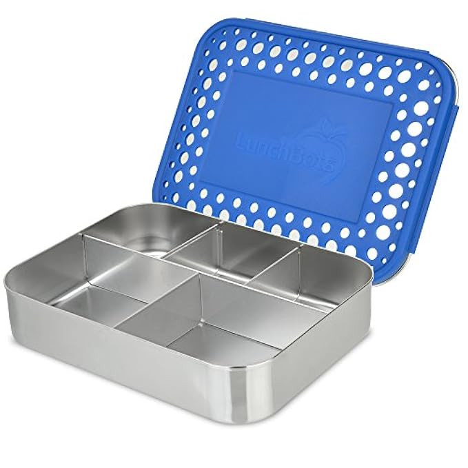 LunchBots Bento Cinco Large Stainless Steel Food Container - Five Section Design Holds a Well-Balanc | Amazon (US)