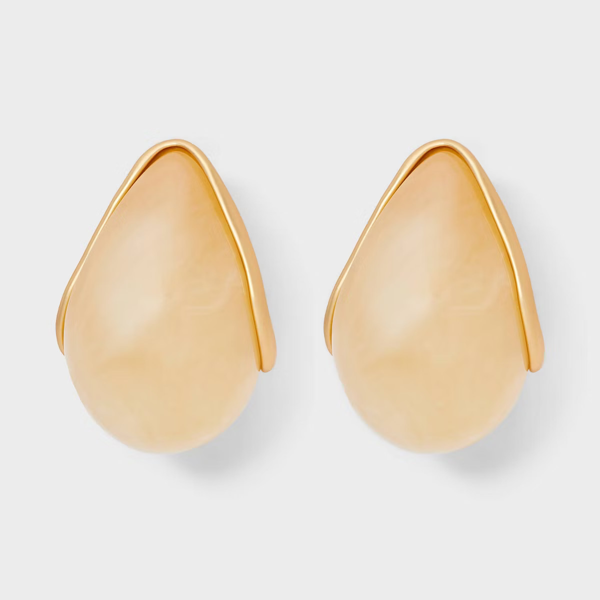 Marbled Teardrop Earrings - A New Day™ Ivory | Target