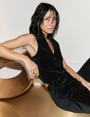 Velvet Tailored Waistcoat | Marks & Spencer (UK)