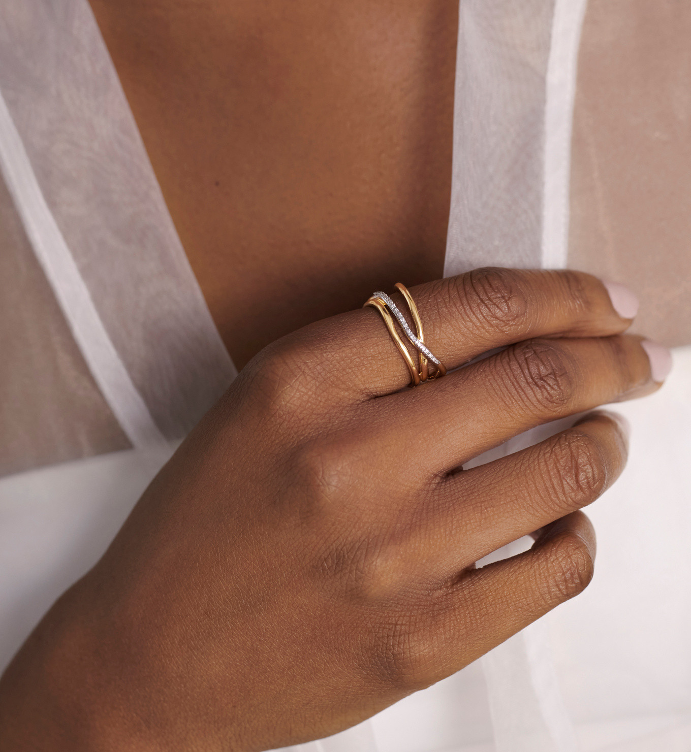Riva Diamond Pre-Stacked Ring | Monica Vinader (Global)
