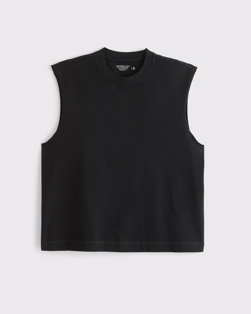 Abercrombie & Fitch Men's Premium Heavyweight Cropped Tank in Black - Size XXL TALL | Abercrombie & Fitch (US)