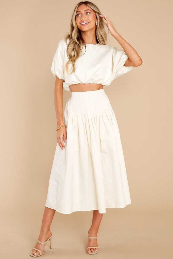 Freedom Calls Cream Two Piece Set | Red Dress 