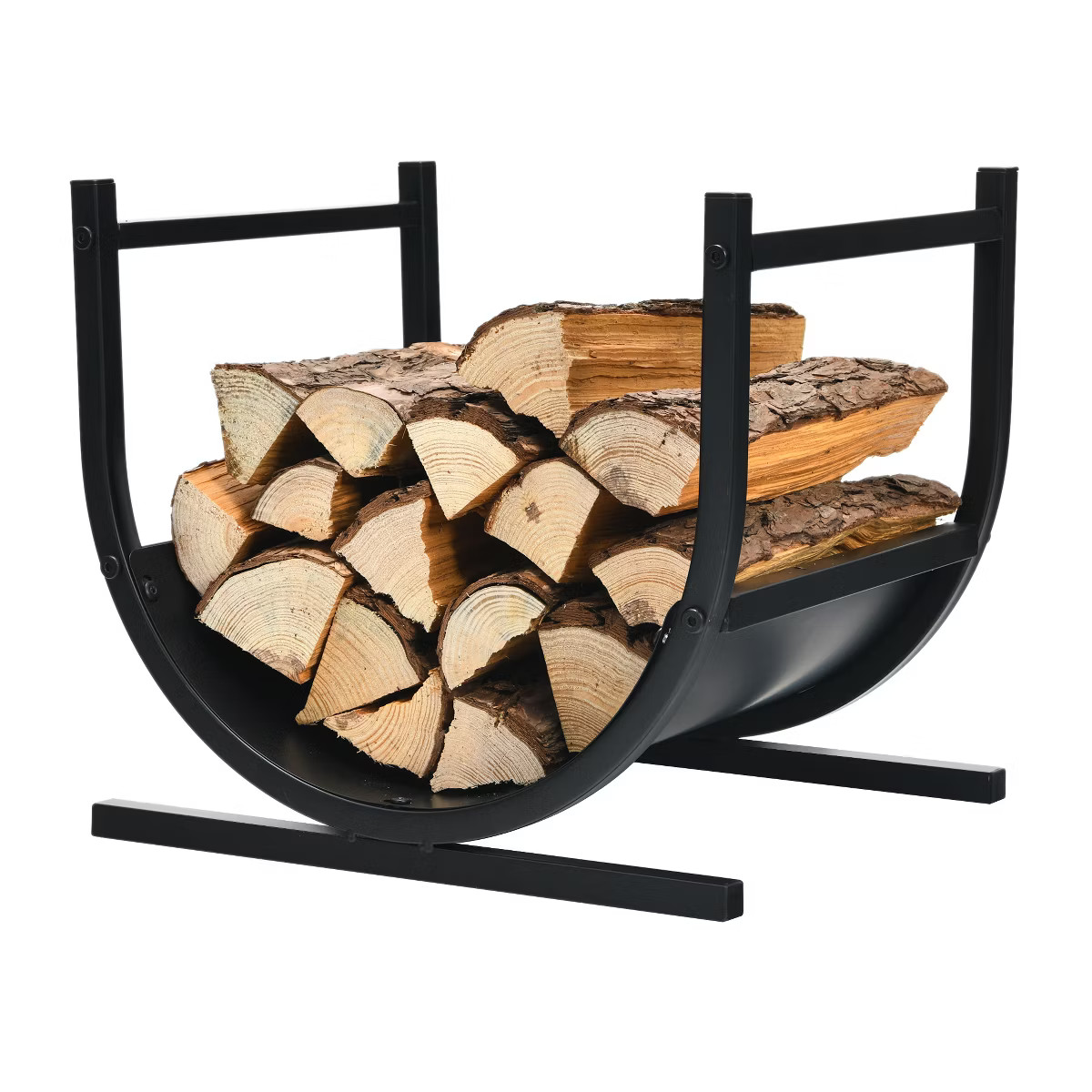 Tangkula 17"U-Shaped Firewood Rack Heavy-Duty Iron Log Rack with Stable Base for Indoor&Outdoor W... | Target